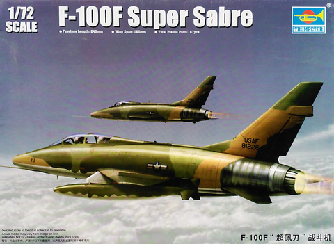 Trumpeter 01650 1/72 scale F-100F Super Sabre kit - BlackMike Models