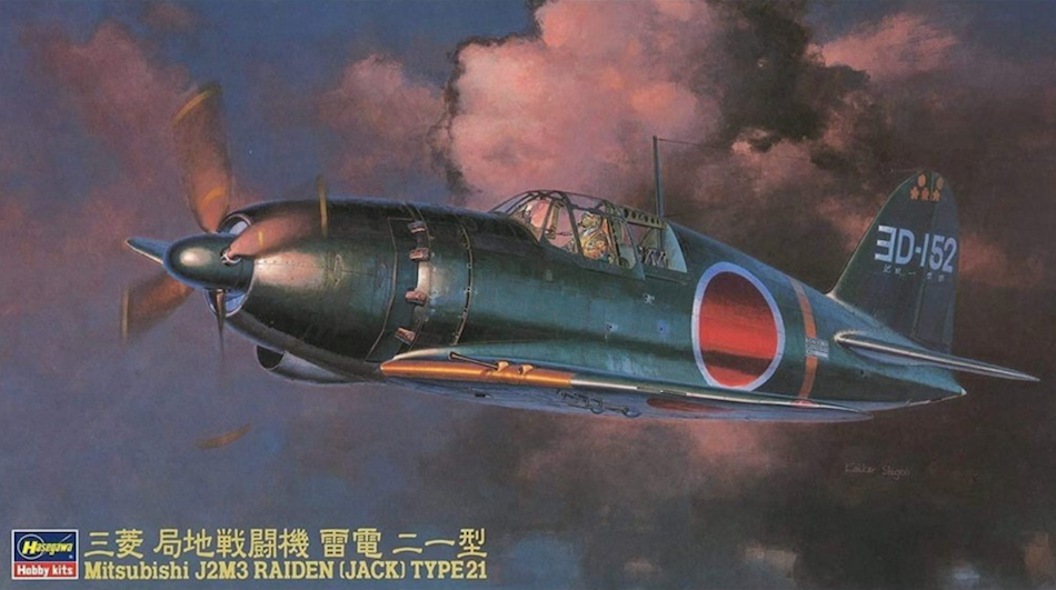 Hasegawa 09145 1/48 Mitsubishi J2M3 Raiden (Jack) Type 21 kit - BlackMike Models