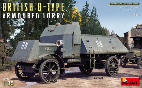 Miniart 39006 1/35 scale WW1 British B-Type Armoured Lorry kit - BlackMike Models