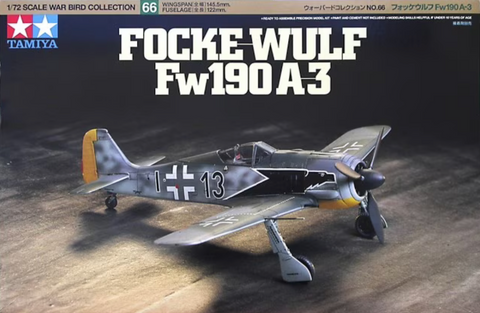 Tamiya 60766 1/72 scale Focke Wulf Fw190A-3 kit - BlackMike Models