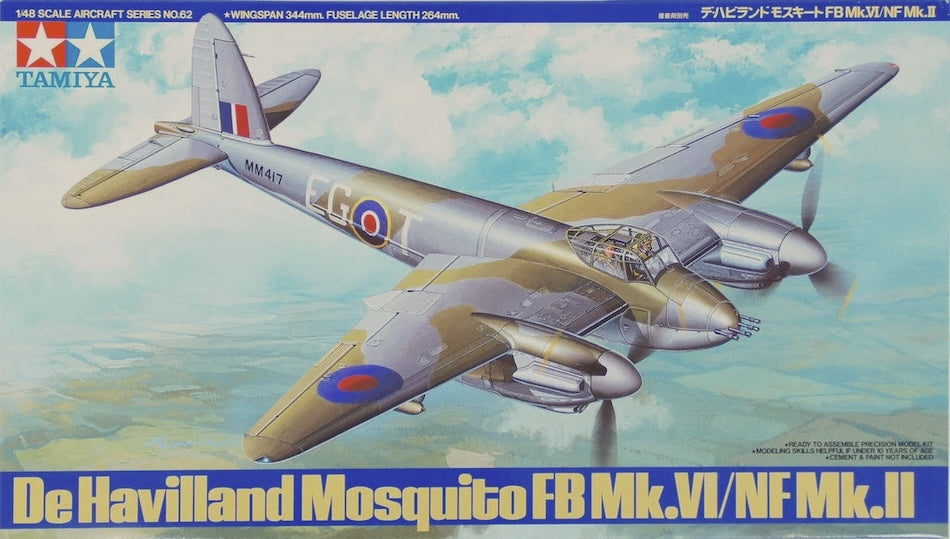 Tamiya 61062 1/48 DeHavilland Mosquito FB MkVI/NF Mk.II kit - BlackMike Models