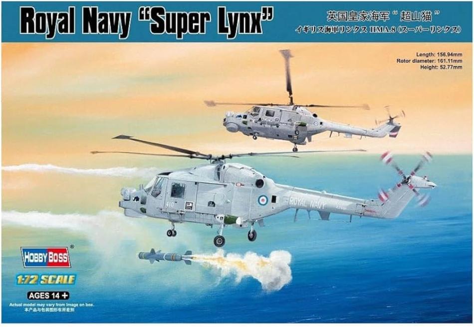 Hobby Boss 87238 1/72 Royal Navy Westland "Super Lynx" kit - BlackMike Models