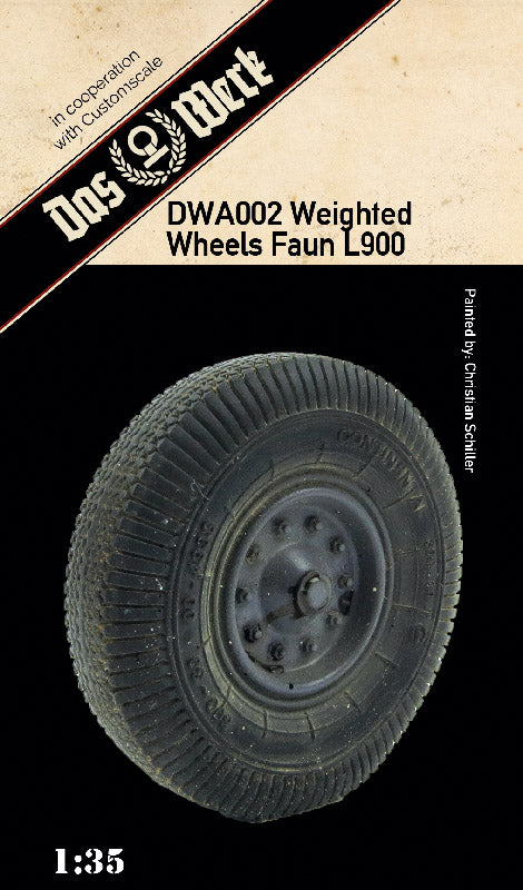 Das Werk DWA002 1/35 Faun L900 weighted wheels, resin set - BlackMike Models