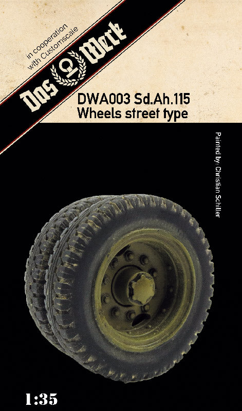 Das Werk DWA003 1/35 Sd.Ah.115 Wheels (Street Type), resin set - BlackMike Models