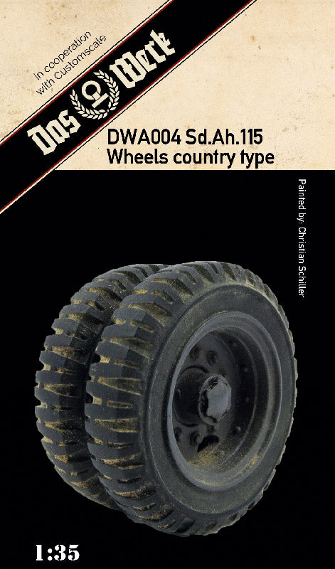 Das Werk DWA004 1/35 Sd.Ah.115 Wheels (Country Type), resin set - BlackMike Models