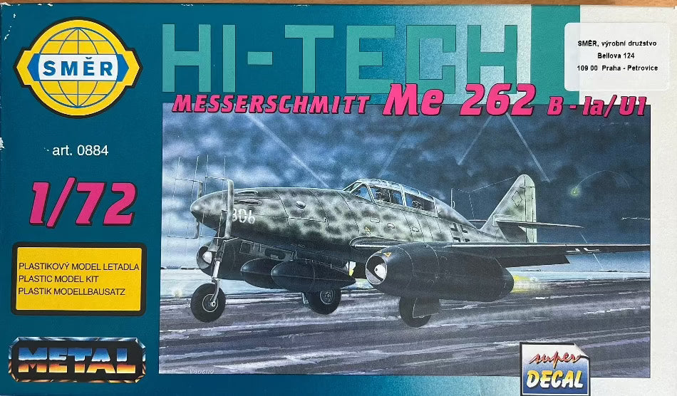 Smer 0884 1/72 Messerschmitt Me262B-1a/U1 "Hi-Tech" kit - BlackMike Models