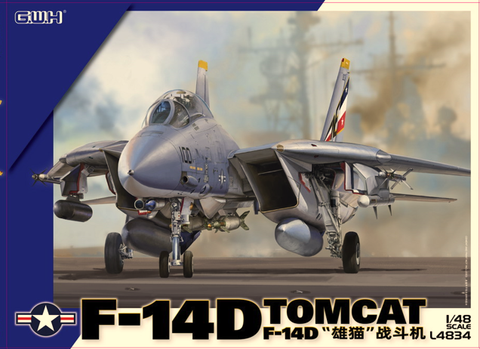 Great Wall Hobby L4834 1/48 scale F-14D Tomcat kit - BlackMike Models 