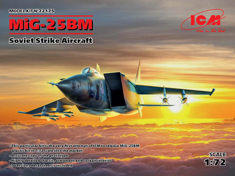 ICM 72175 1/72 Mig-25 BM Soviet Strike Aircraft kit - BlackMike Models