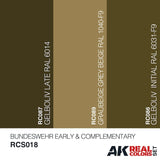 AK Interactive Real Colors RCS018 Bundeswehr Early & Complimentary paint set - BlackMike Models