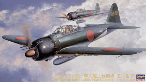 Hasegawa 09072 1/48 Mitsubishi A6M5c Zero Fighter (Zeke) Type 52 Hei kit - BlackMike Models