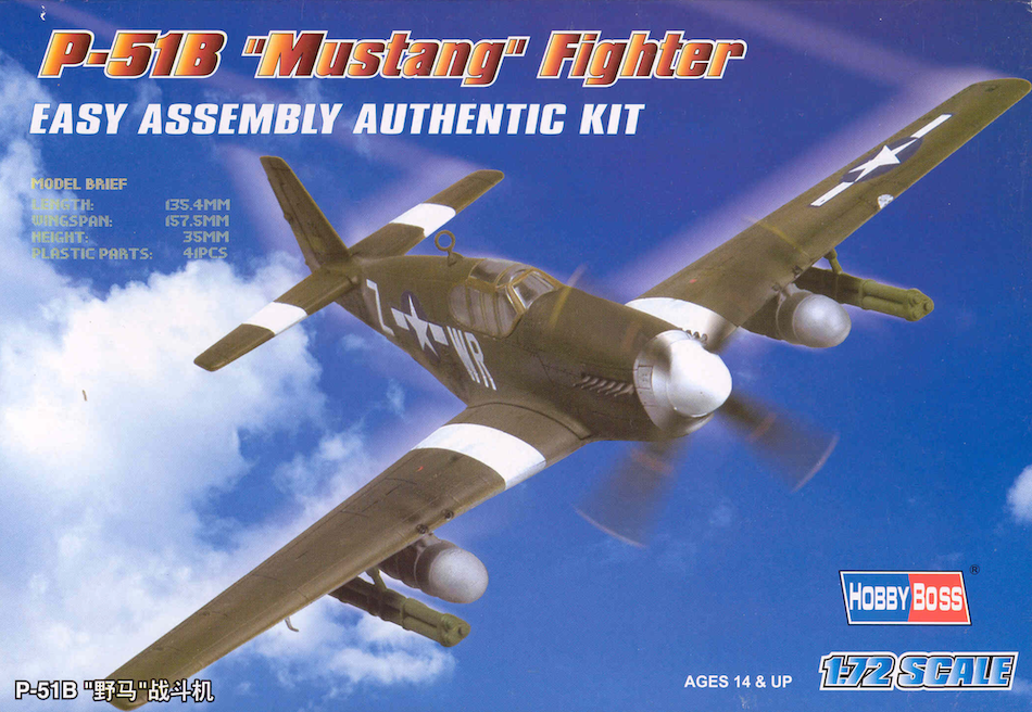 Hobby Boss 80242 1/72 P-51B Mustang Easy Assembly kit - BlackMike Models