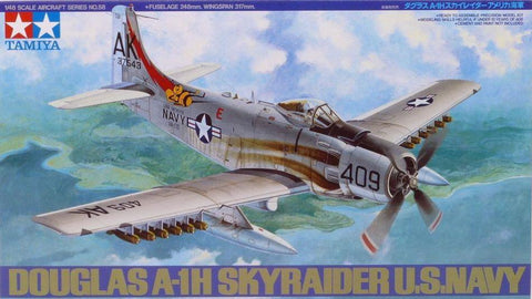 Tamiya 61058 1/48 scale Douglas A-1H Skyraider US Navy kit - BlackMike Models