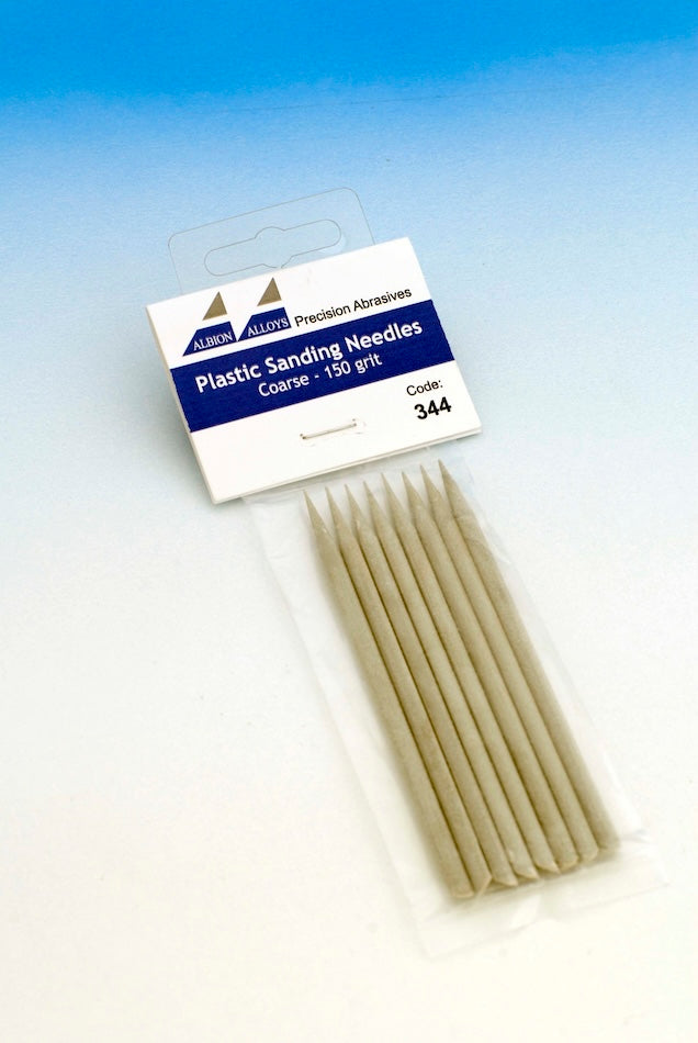 Albion Alloys AA344 Plastic Sanding Needles coarse grit 150 - BlackMike Models