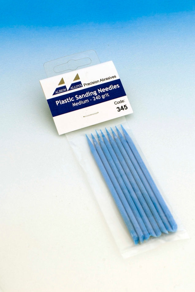 Albion Alloys AA345 Plastic Sanding Needles Medium Grit 240 - BlackMike Models