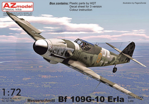 AZ Model 7611 1/72 scale Messerschmitt Bf109G-10 Erla kit - BlackMike Models