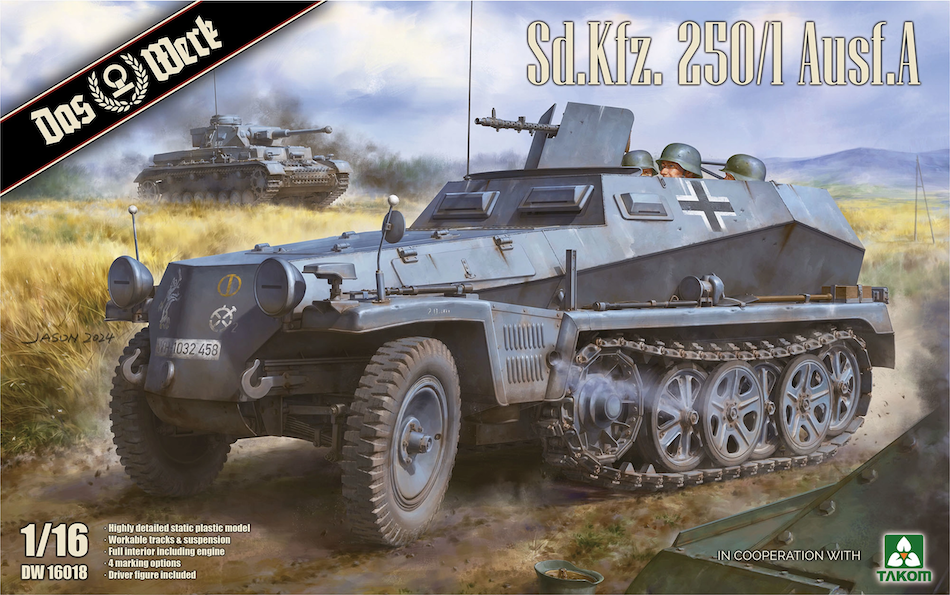 Das Werk DW16018 1/16 scale Sd.Kfz 250/1 Ausf. A kit - BlackMike Models