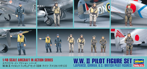 Hasegawa X48-7 1/48 Aircraft In Action Series WWII Pilot Figure Set - BlackMike Models