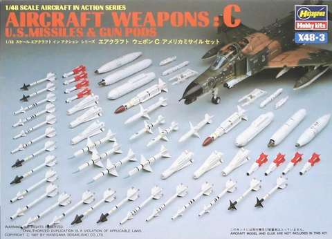 Hasegawa X48-3 1/48 Aircraft In Action Series US Aircraft Weapons Set C - BlackMike Models