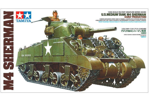 Tamiya 35190 1/35 U.S. Medium Tank M4 Sherman Early Production kit - BlackMike Models