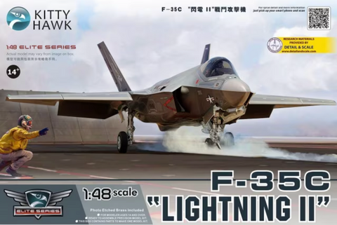 Kitty Hawk KH80132 1/48 scale F-35C Lightning II kit - BlackMike Models