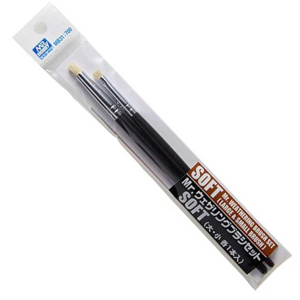 MB-31 Mr Weathering Brush set Soft- BlackMike Models