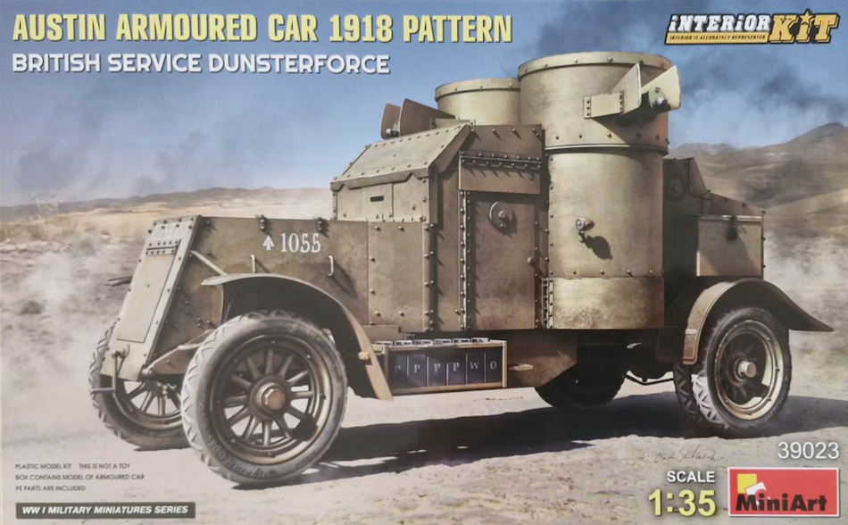 Miniart 39023 1/35 Austin Armoured Car 1918 pattern (British Service Dunsterforce) Kit - BlackMike Models