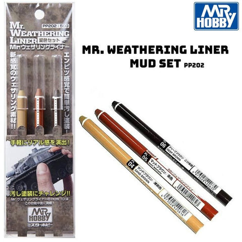 Mr Hobby PP202 Mr Weathering Liner Mud set - BlackMike Models