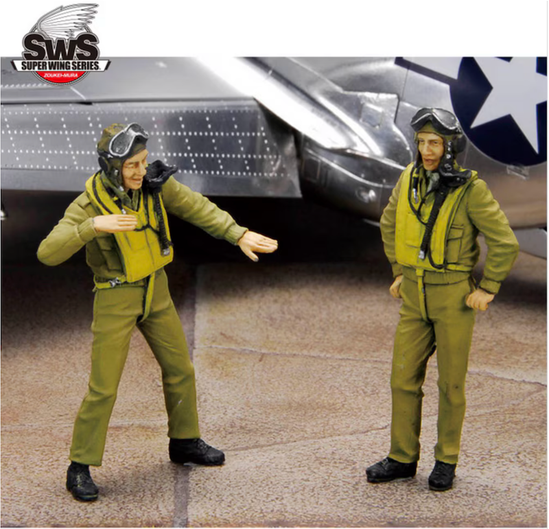 Zoukei Mura SWS04-F02 1/32 Briefing Figures set for ZM P-51 Mustang kits - BlackMike Models