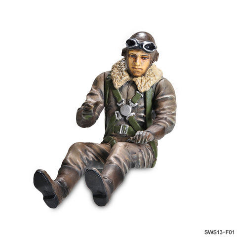 Zoukei Mura SWS13-F01 1/32 Forward facing Pilot Figure set for Ki-45 Toryu kit - BlackMike Models