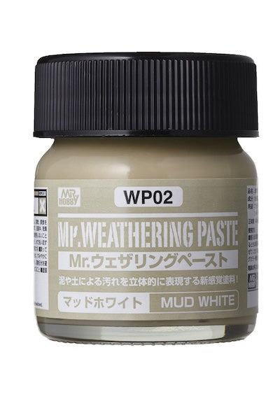 Mr Weathering Paste WP02 Mud White 40ml - BlackMike Models