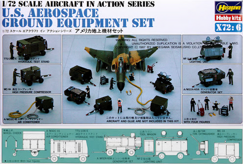 Hasegawa X72-6 1/72 Aircraft In Action Series US Aerospace Ground Equipment set - BlackMike Models