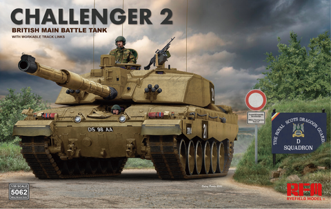 Rye Field Model RM5062 1/35 scale Challenger 2 British Main Battle Tank plastic kit - BlackMike Models