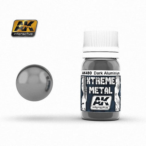 AK Interactive AK480 Xtreme Metal Dark Aluminium - BlackMike Models