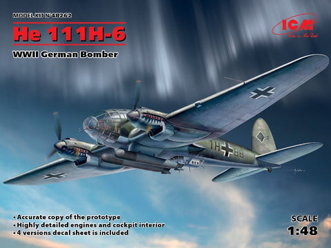 ICM 48262 1/48 Heinkel He 111H-6 WW2 Luftwaffe Bomber - BlackMike Models